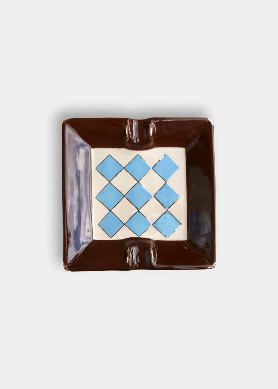 Cinzeiro Checkered Café & Baby Blue