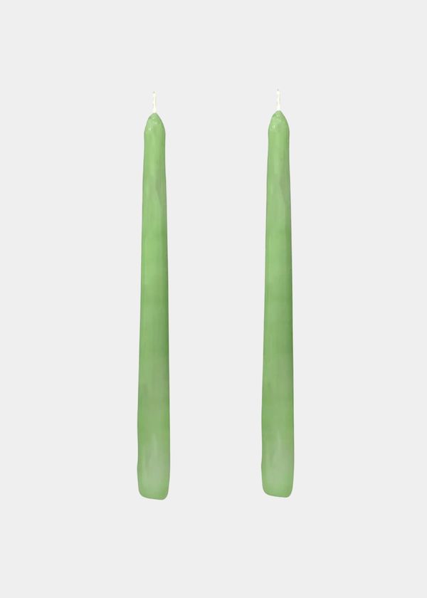 Dupla Vela Castiçal Cônica Verde Claro G