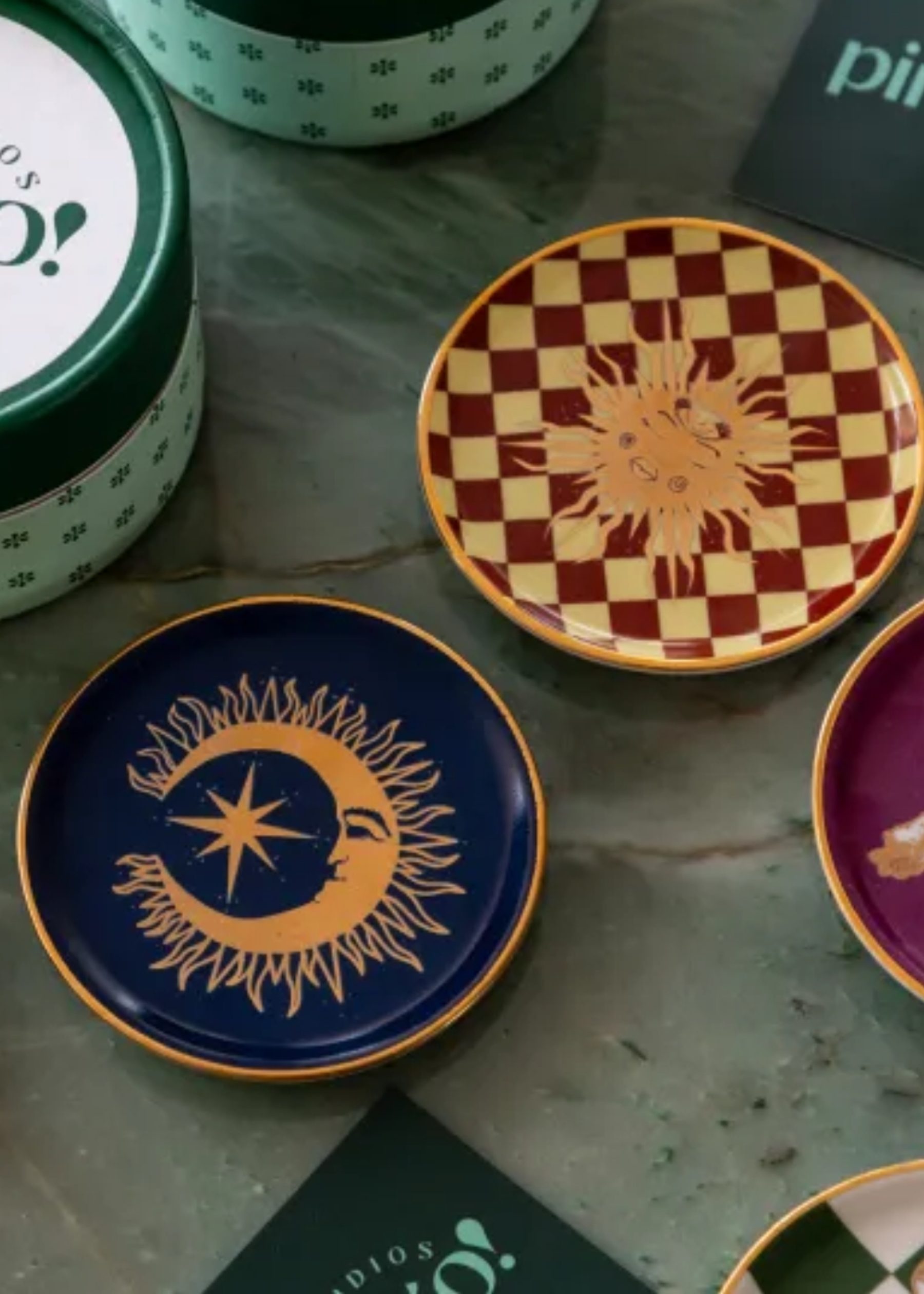 Dupla Pratos De Porcelana Sol & Lua 1