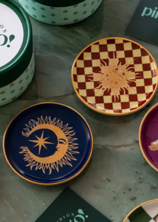 Dupla Pratos De Porcelana Sol & Lua