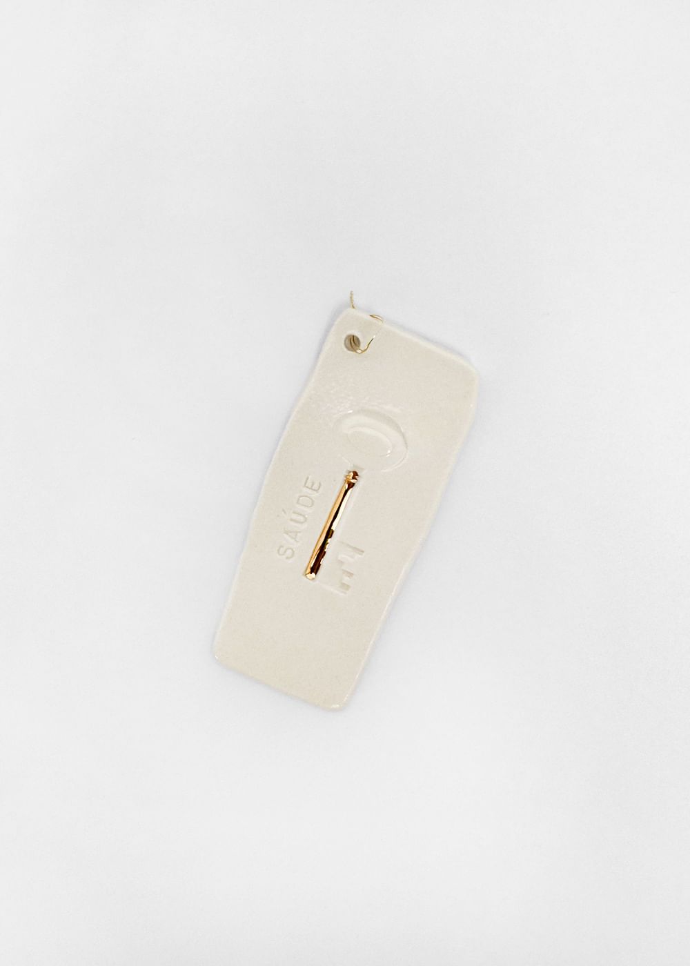 Chave De Porcelana Com Ouro - Saúde