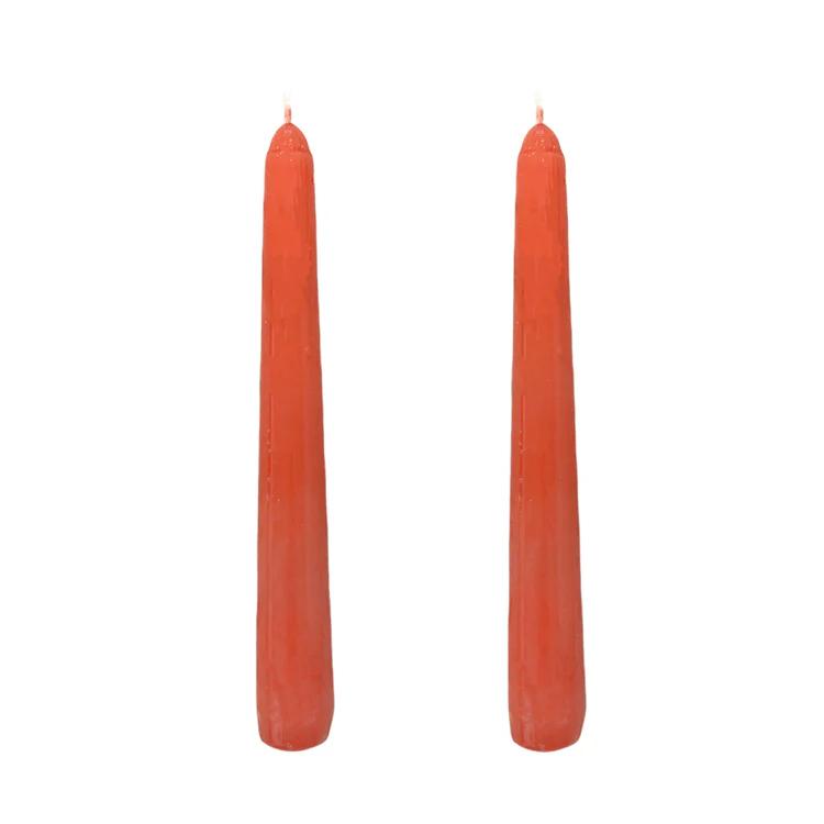 Dupla Vela Castiçal Cônica Terracota P