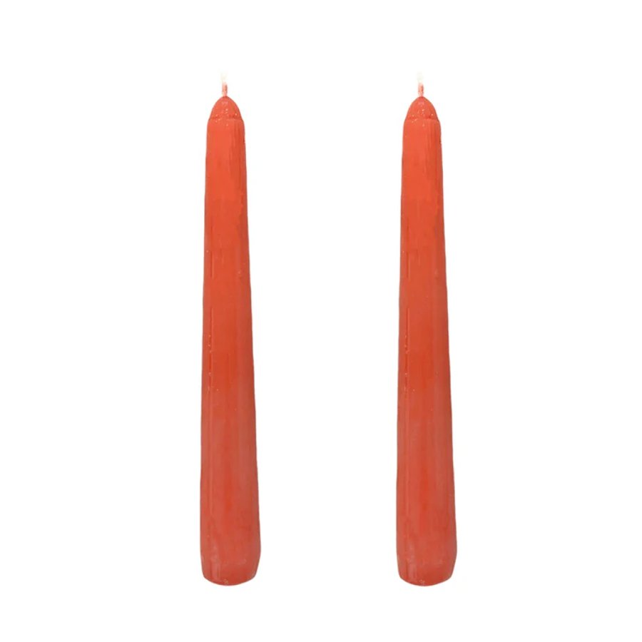 Dupla Vela Castiçal Cônica Terracota P