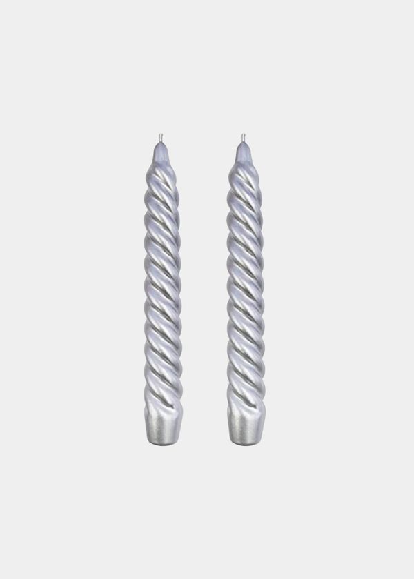 Vela Castiçal Twist Bold Prata