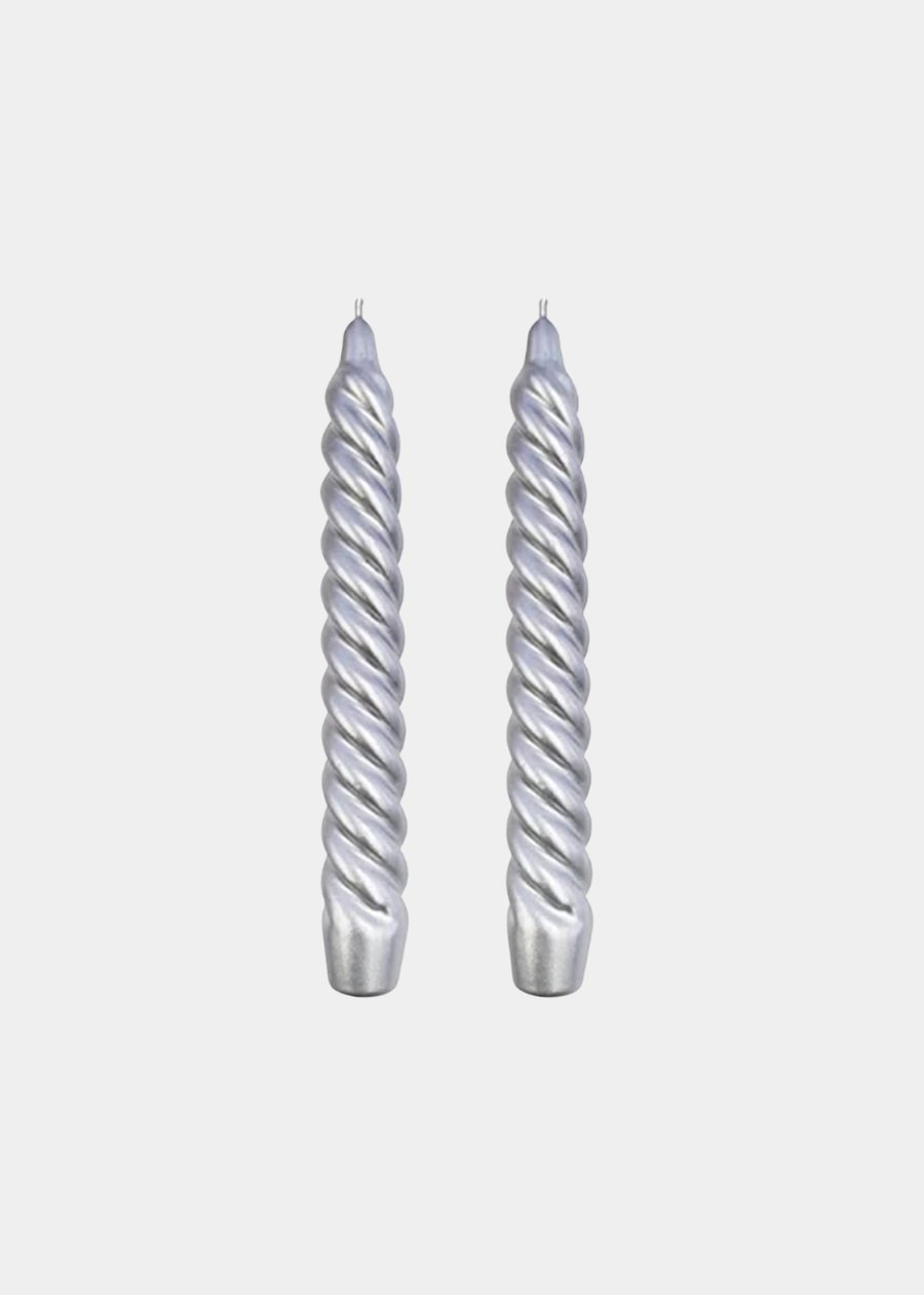 Vela Castiçal Twist Bold Prata