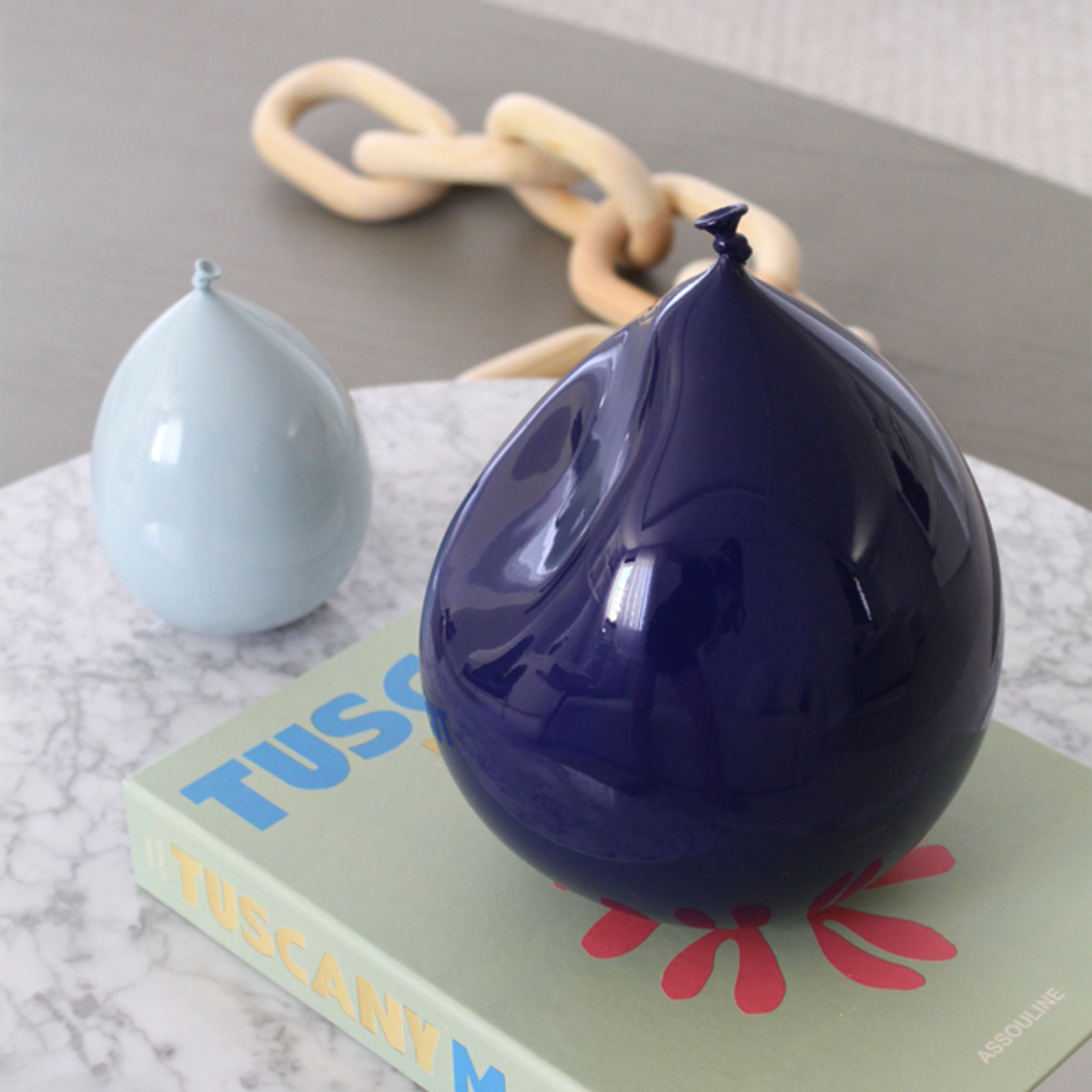 Escultura Balão Azul Índigo Amassado 2