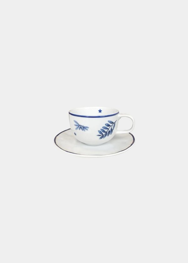 Xícara de Café com Pires Porcelana Giardino