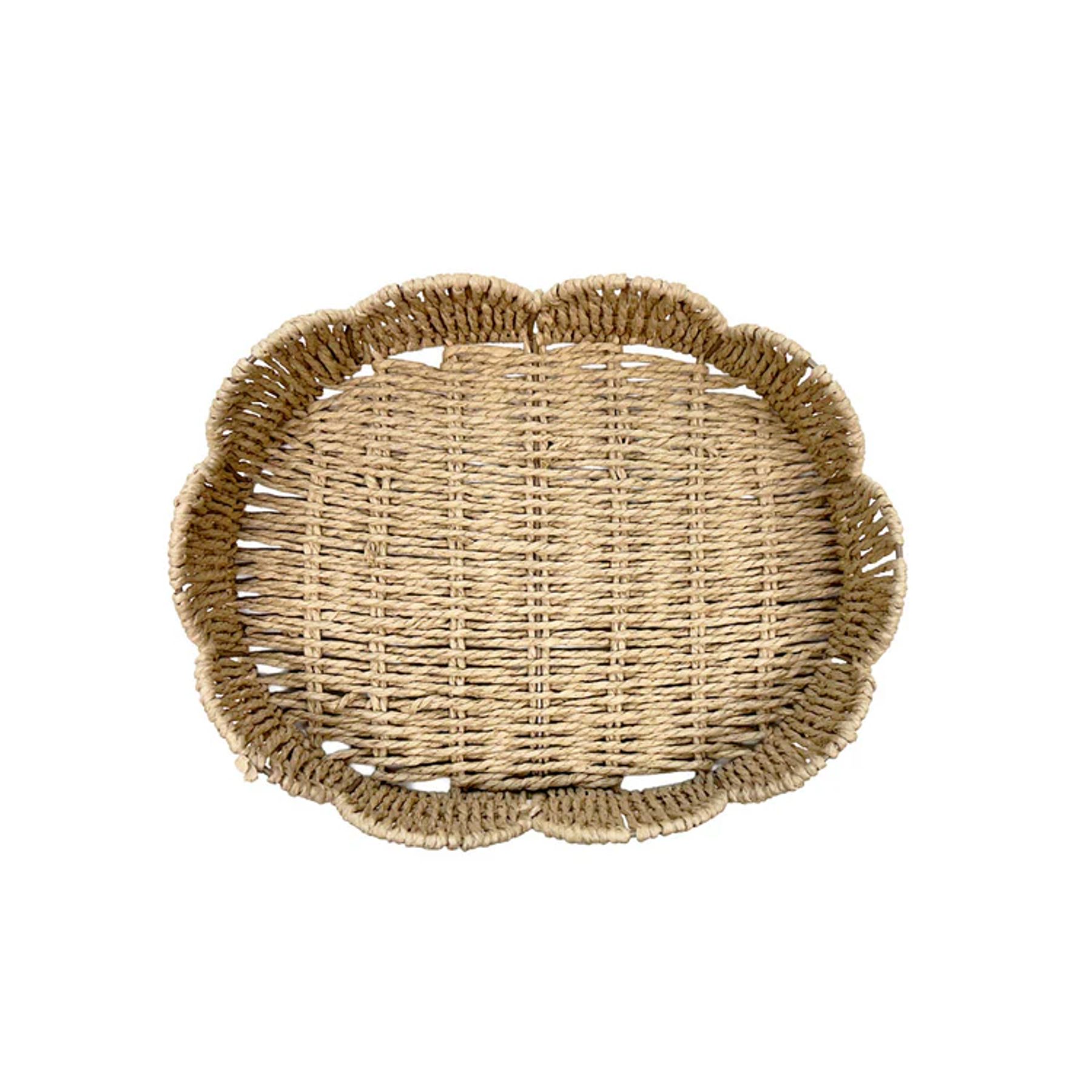 Bandeja Palha Natural Scallop M 2