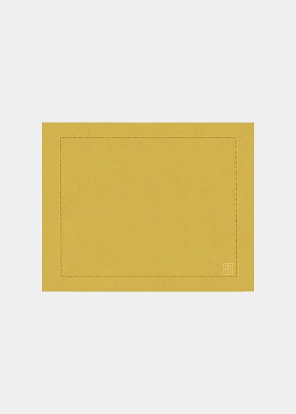 Jogo Americano Linho Puro Amarelo