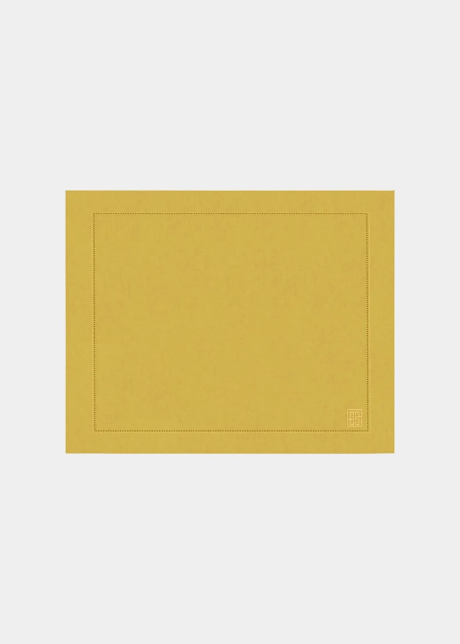 Jogo Americano Linho Puro Amarelo