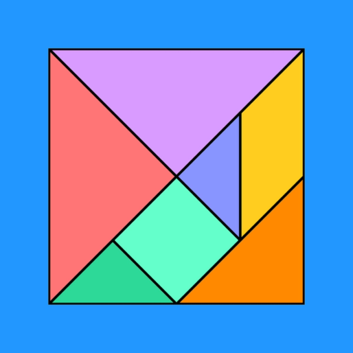 colorful tangram shapes