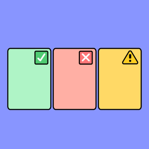 green, red, and yellow rectangles representing different statuses