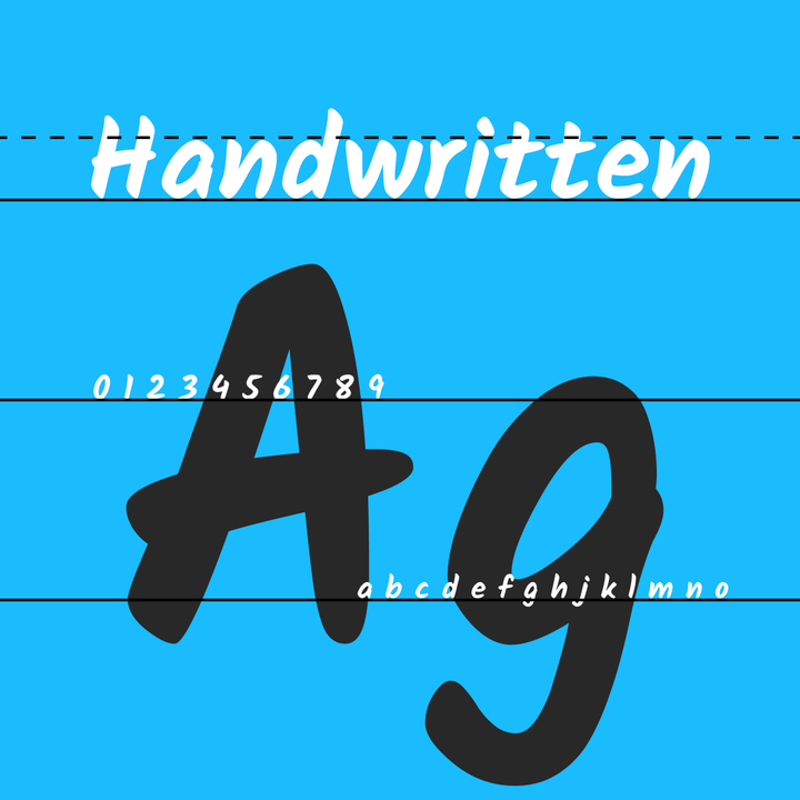 handwriting alphabet styles