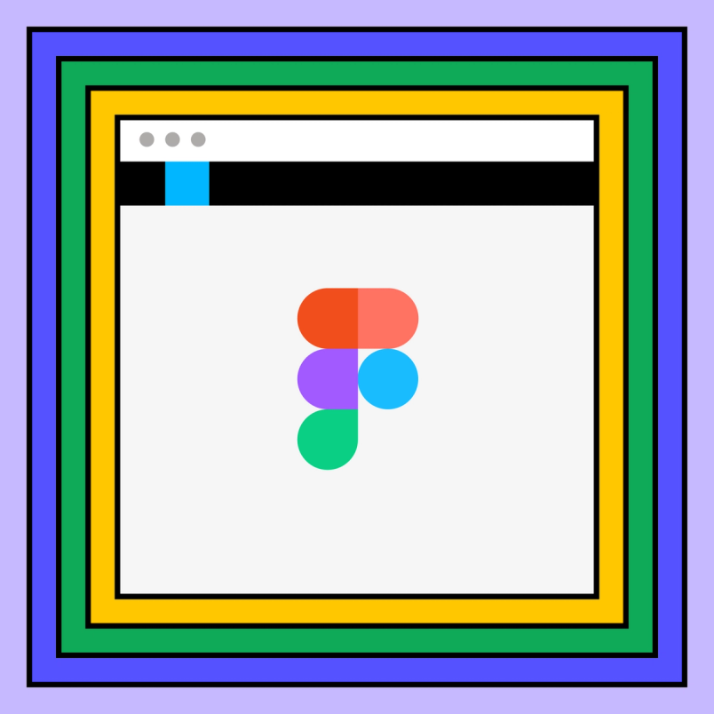 Figma logo in a colorful editor