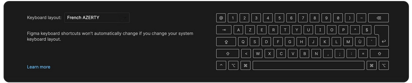 screenshot of figma keyboard layout page