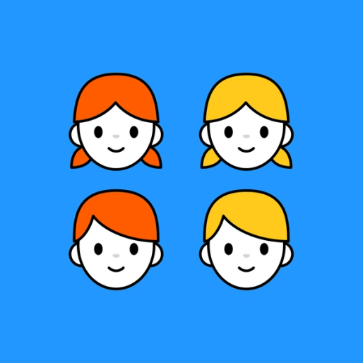 two girls with red and blonde hair and two boys with red and blonde hair