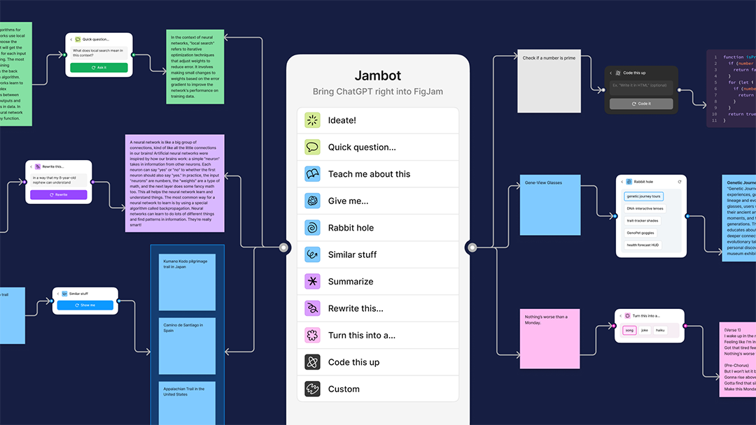 The Jambot widget embedded in a Figma file