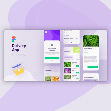 delivery app ui kit cover photo