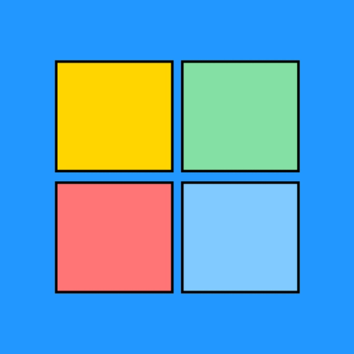 four colorful squares that represent the ideation stage of an account plan template