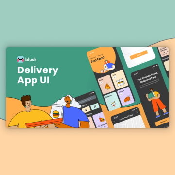 food delivery app illustration