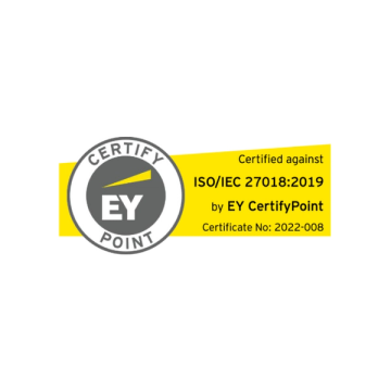 Certification ISO/IC 27018:2019 by EY CertifyPoint, N° de certificat : 2022-008
