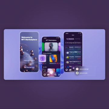 dark mode nft app design template
