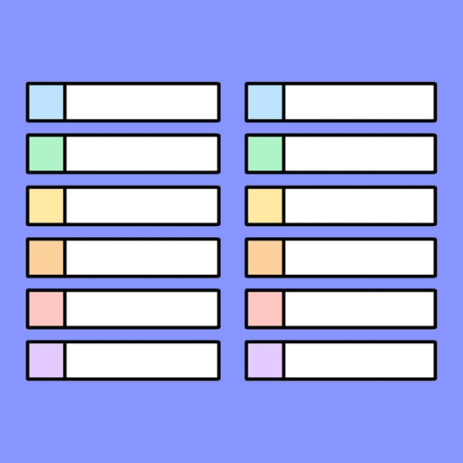 twelve rectangles intended to represent individual months within a yearly calendar