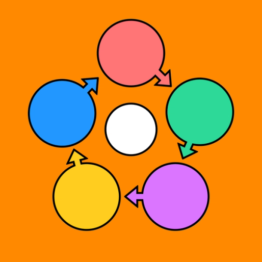 five circles in a circle with arrows pointing to the next circle in sequential order