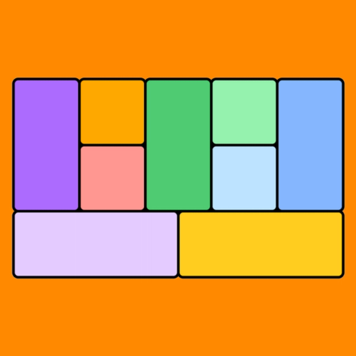 various shapes laid out like a Tetris gameboard