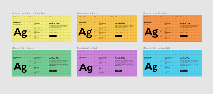 Montserrat Google Font Pairings