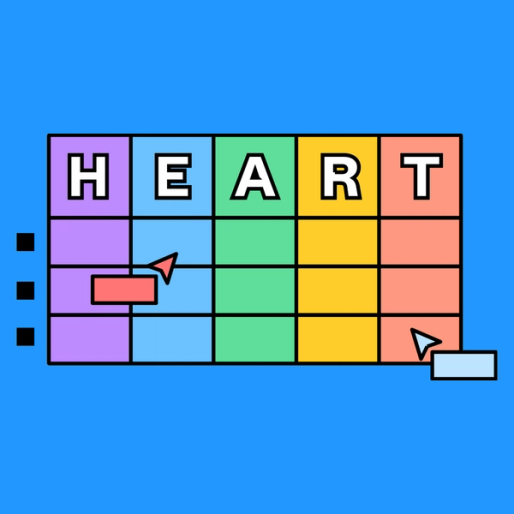 colorful HEART framework diagram 