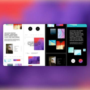 case study website layout Visual portfolio template
