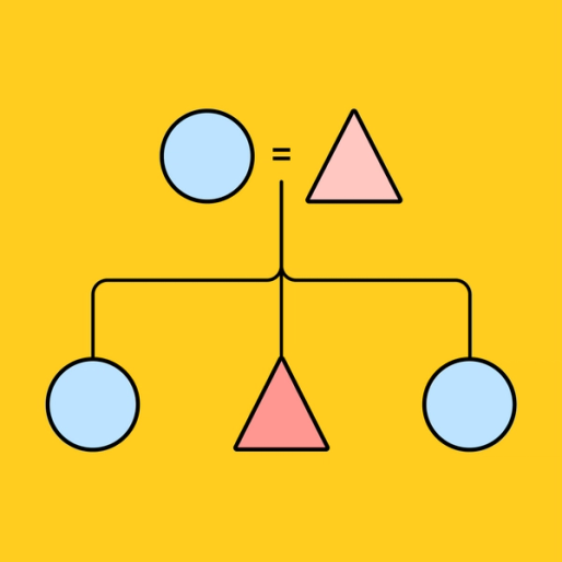 kinship diagram example on a yellow background