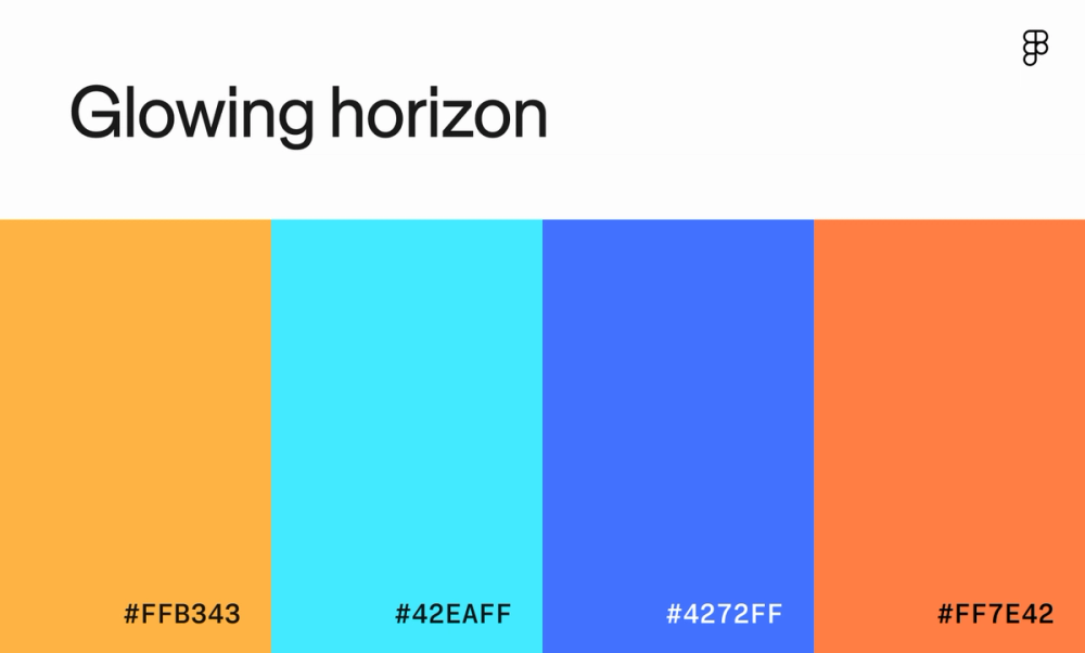 Glowing horizon color palette