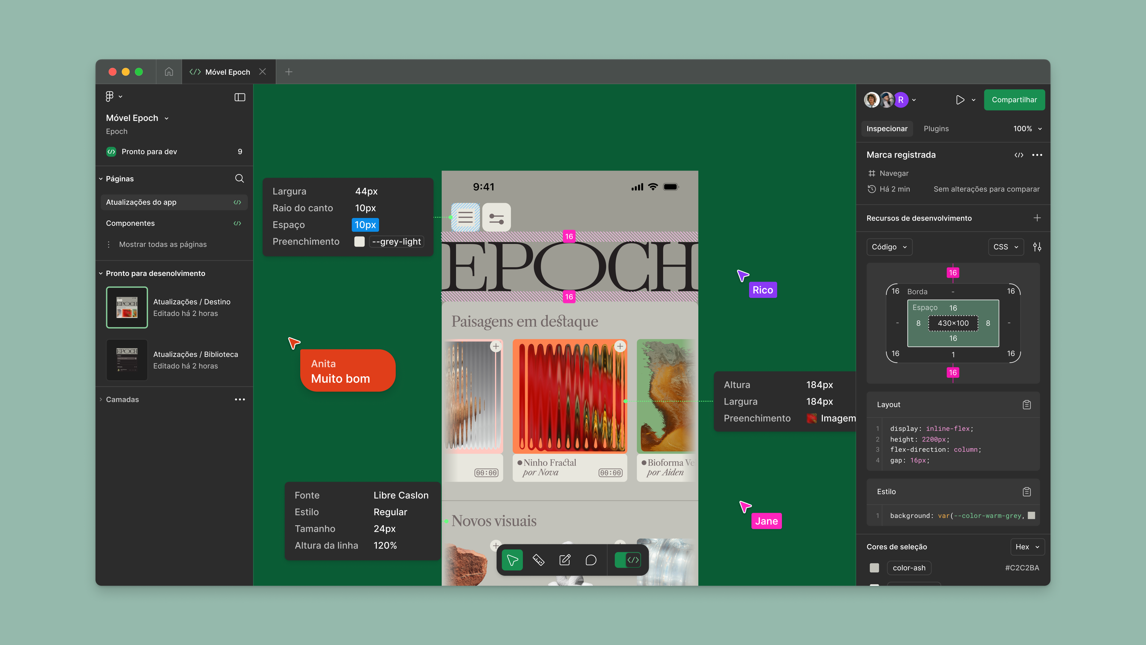 A screen in Dev Mode