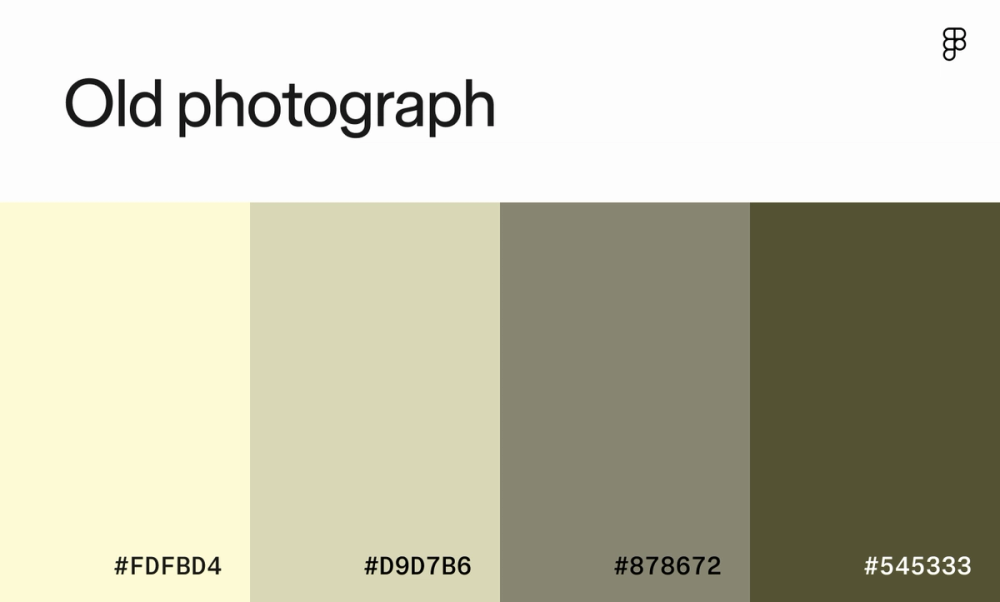 Old photograph color palette