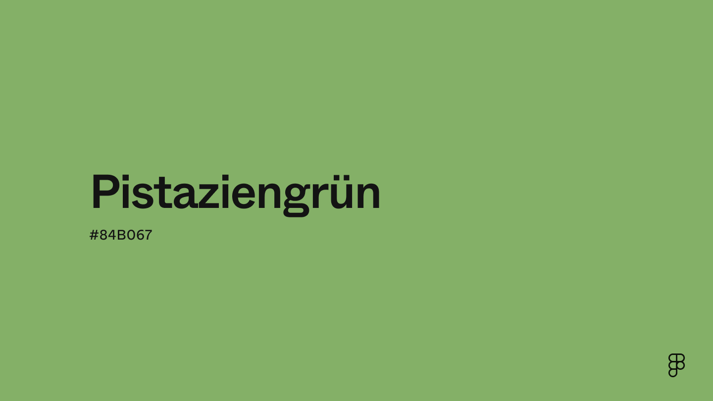 color Farbe Pistaziengrün