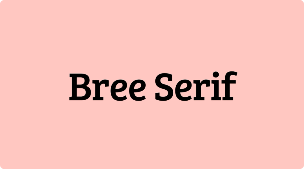 Font Bree Serif per il design di loghi.