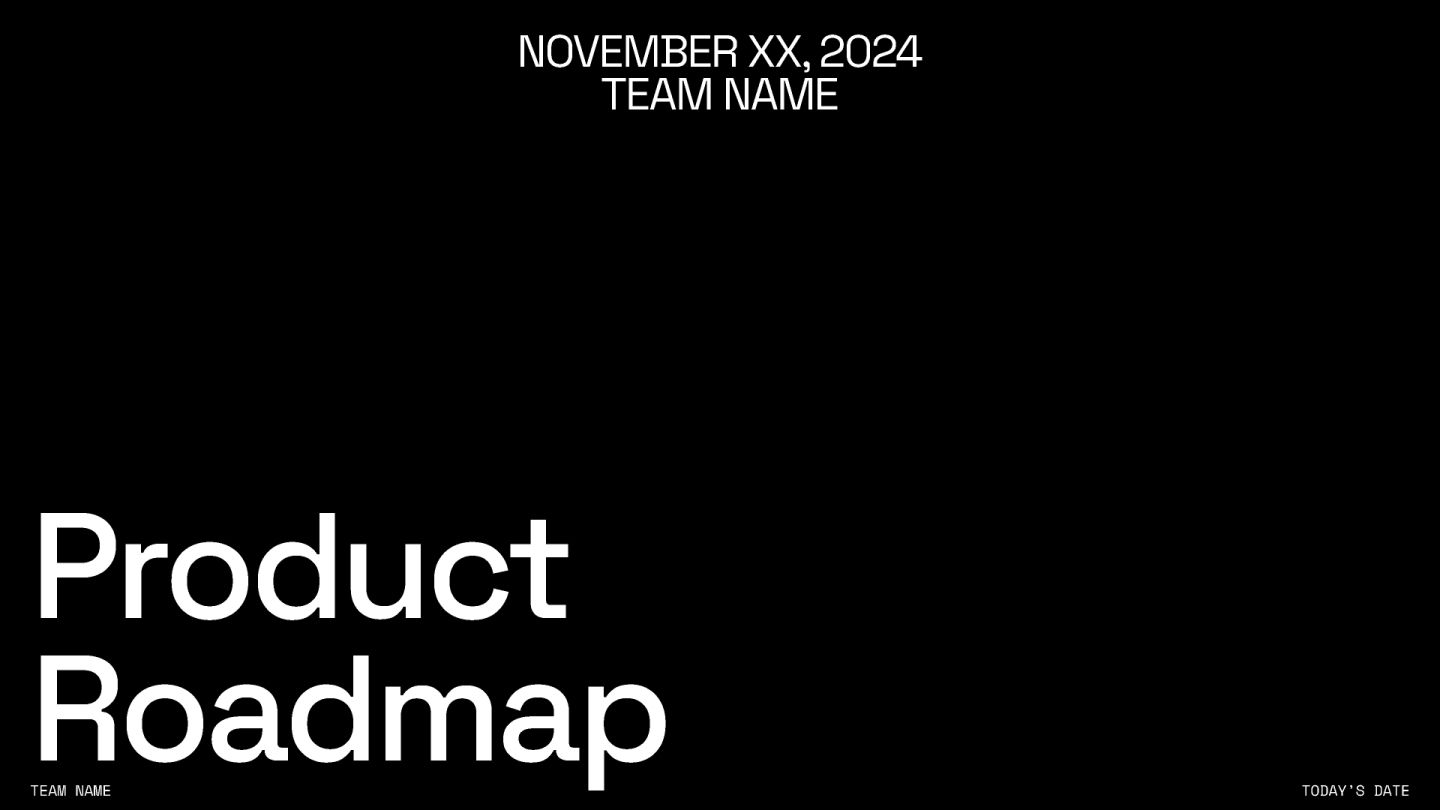 Product roadmap pitch deck template 