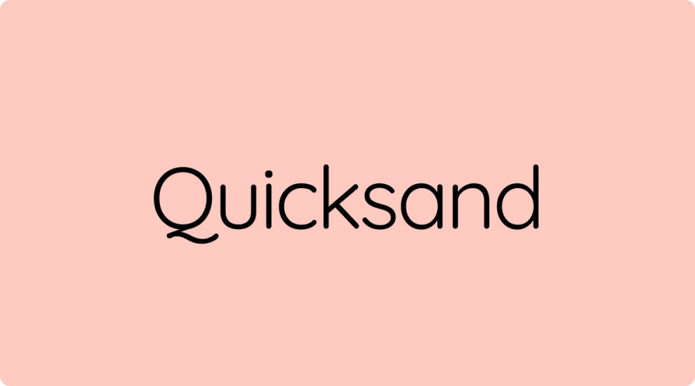 Font Quicksand per il design di loghi.