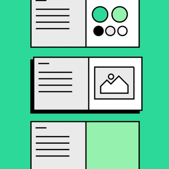 brand guidelines with logo and color examples