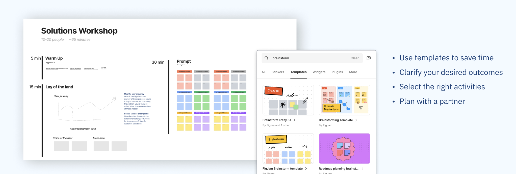 Rooms broken out using sticky notes in FigJam