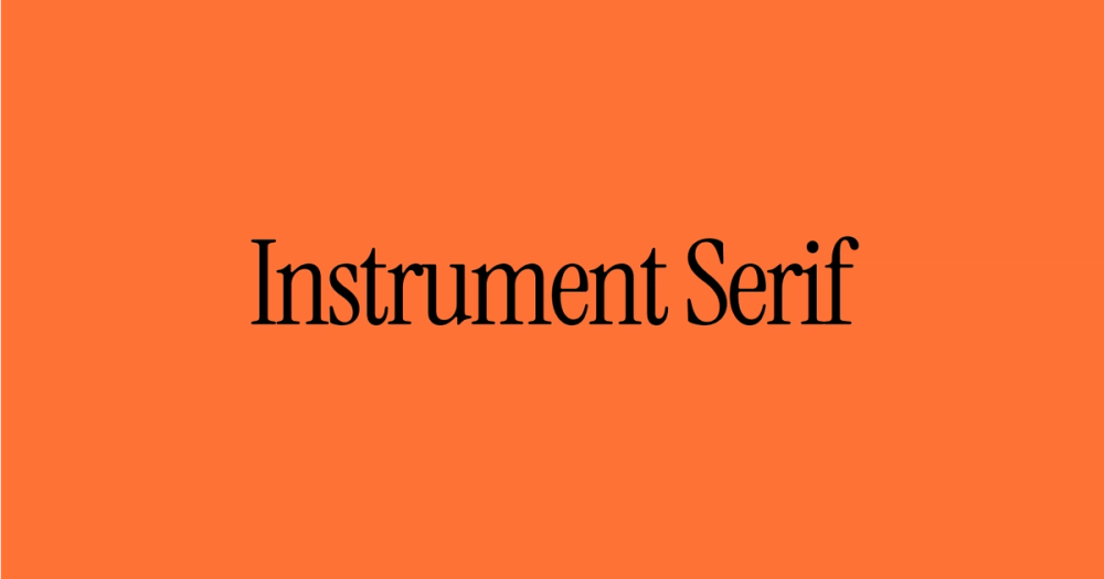 Instrument Serif as a thumbnail font