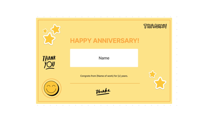 work anniversary template cover photo