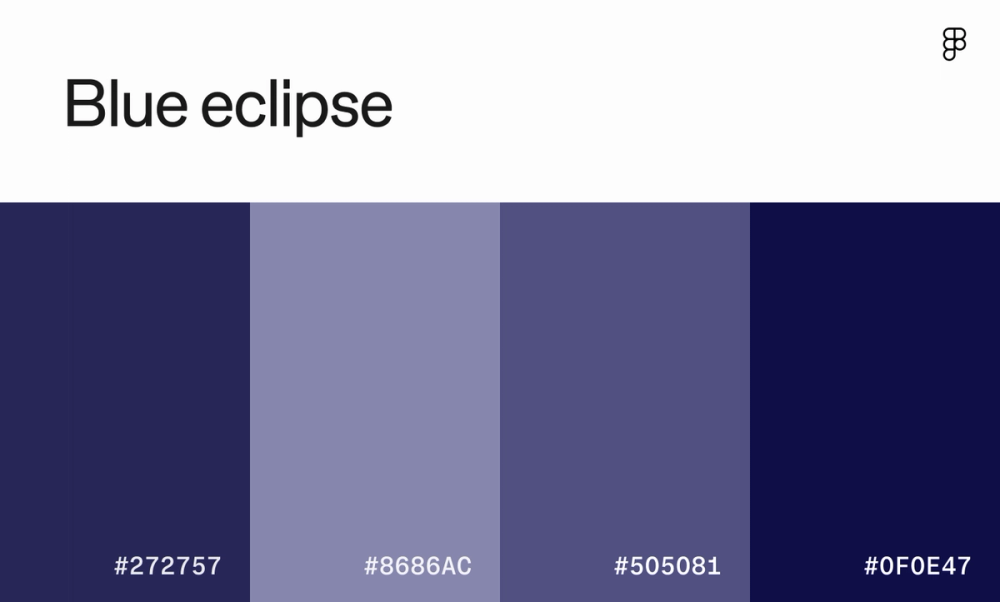 Blue eclipse color palette