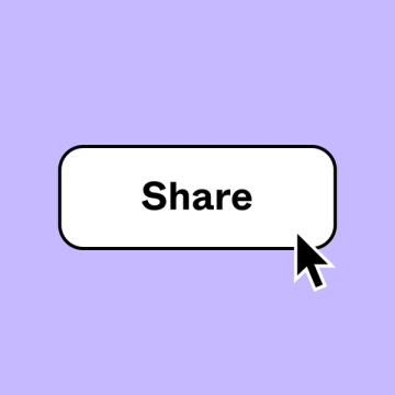 a share button with a cursor hovering over it