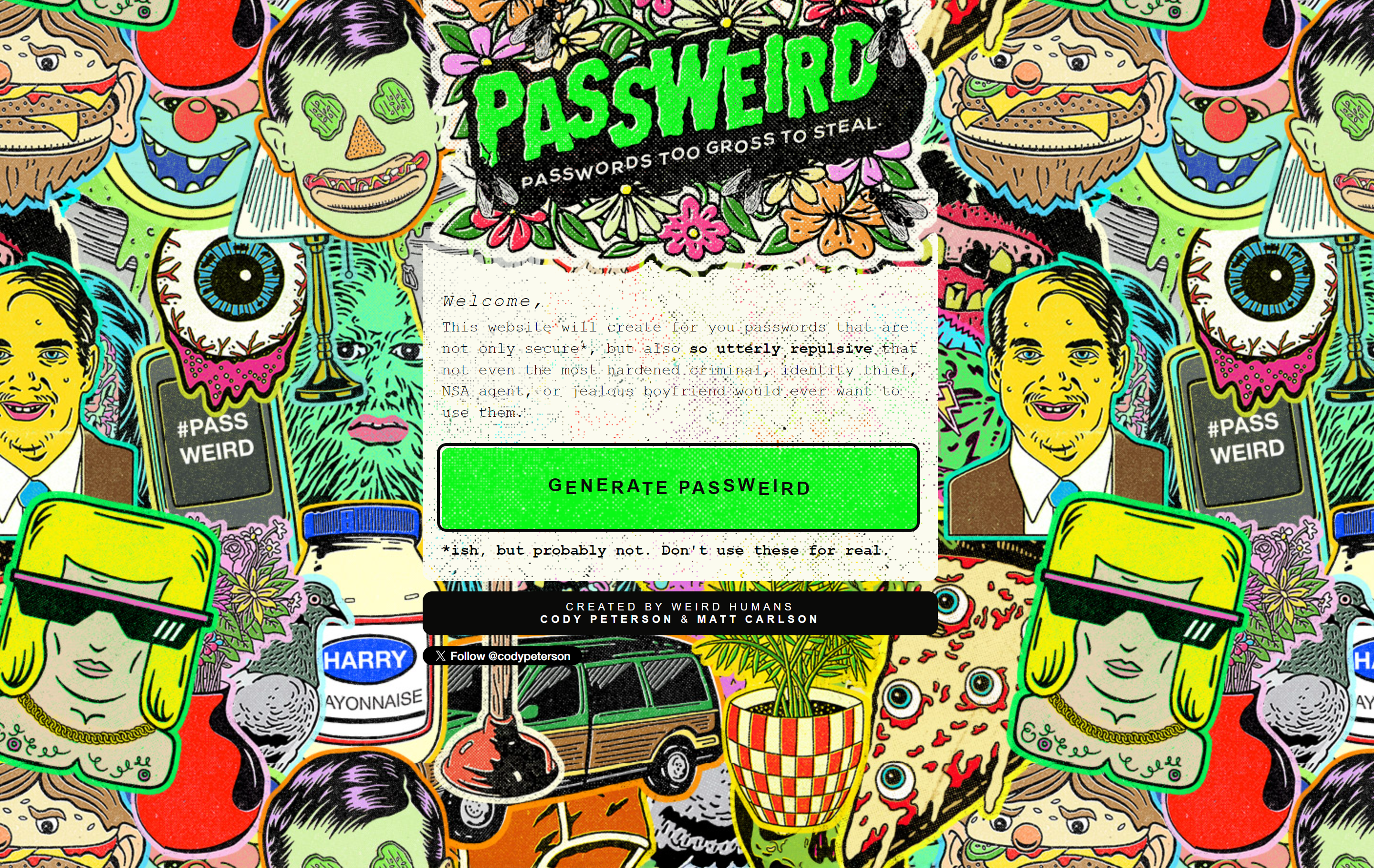 maximalism web design homepage example