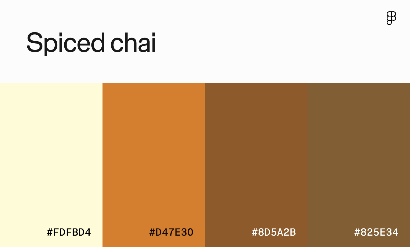 Spiced chai color palette