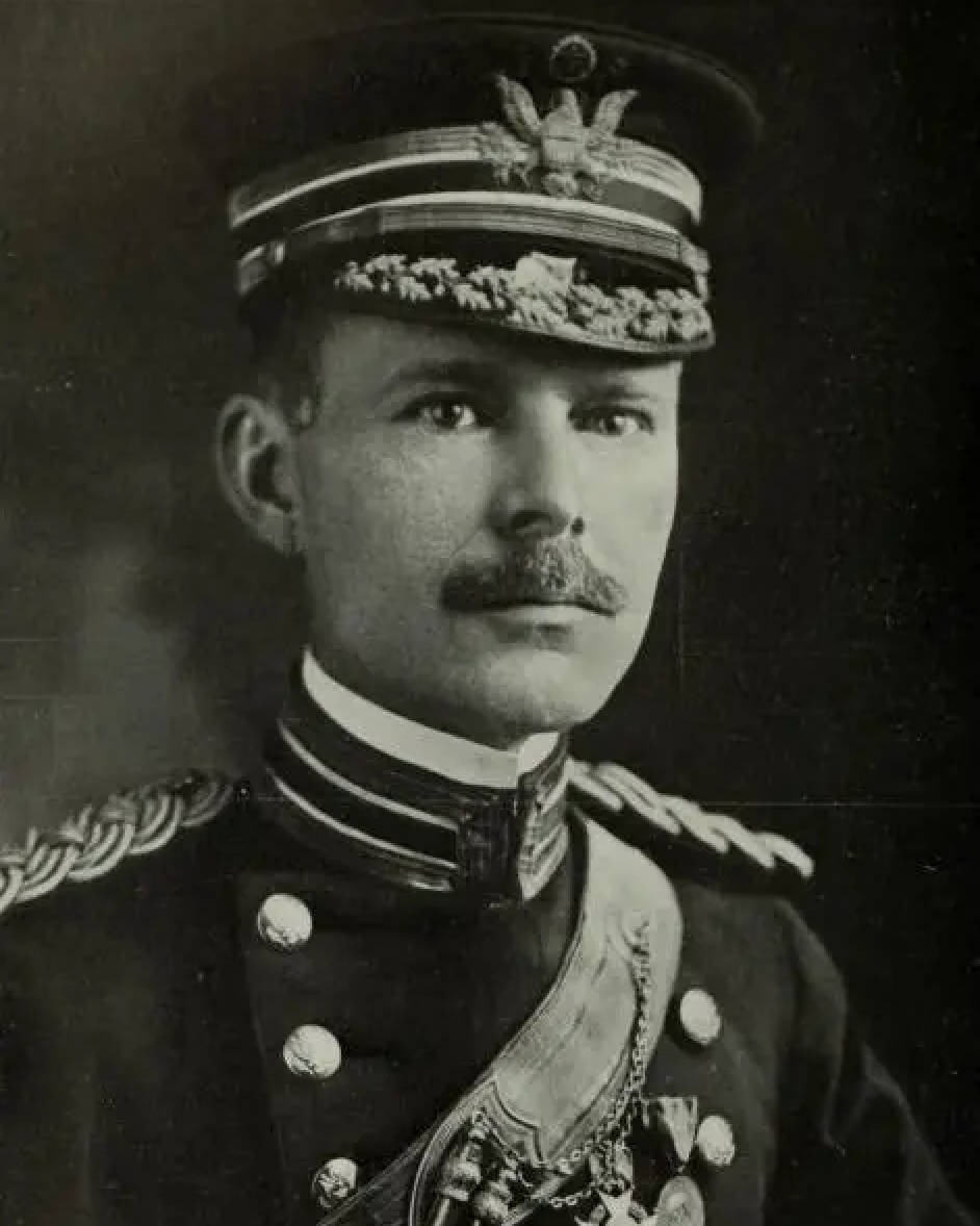 A black-and-white portrait of George Owen Squier