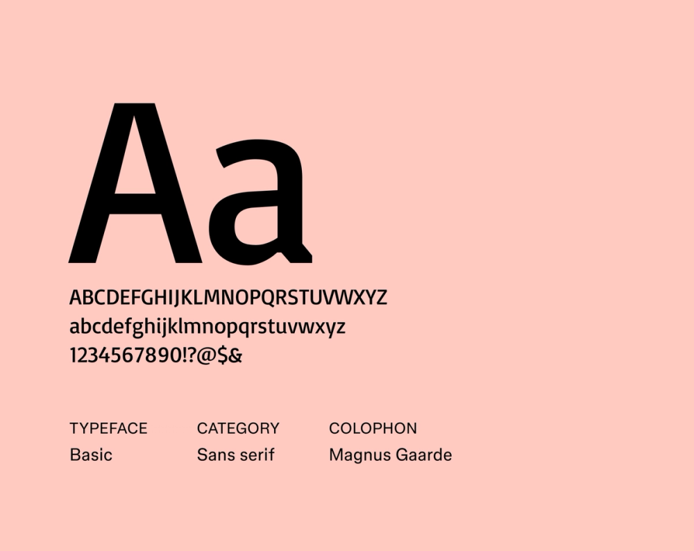 Basic minimalist font example.